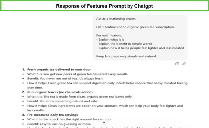 result of chatgpt prompt 