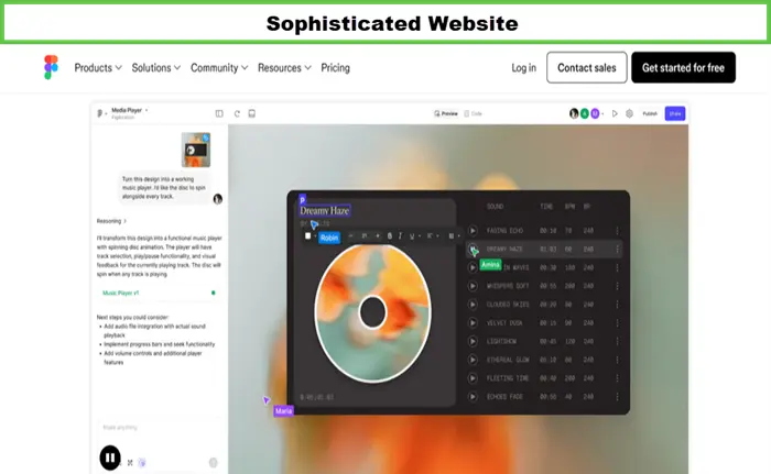 An example of a Sophisticated Website