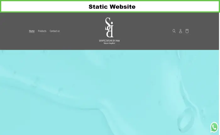 An example of a static website