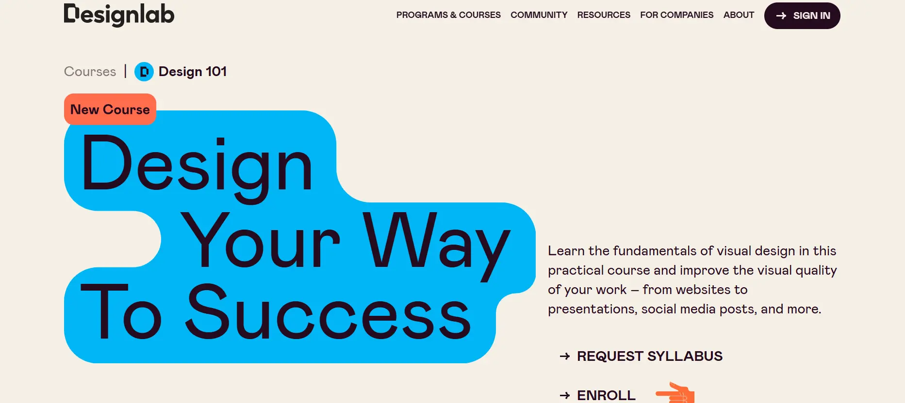 design course 101 by designlab