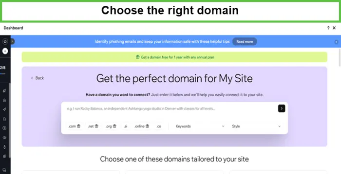 select a correct domain for your business
