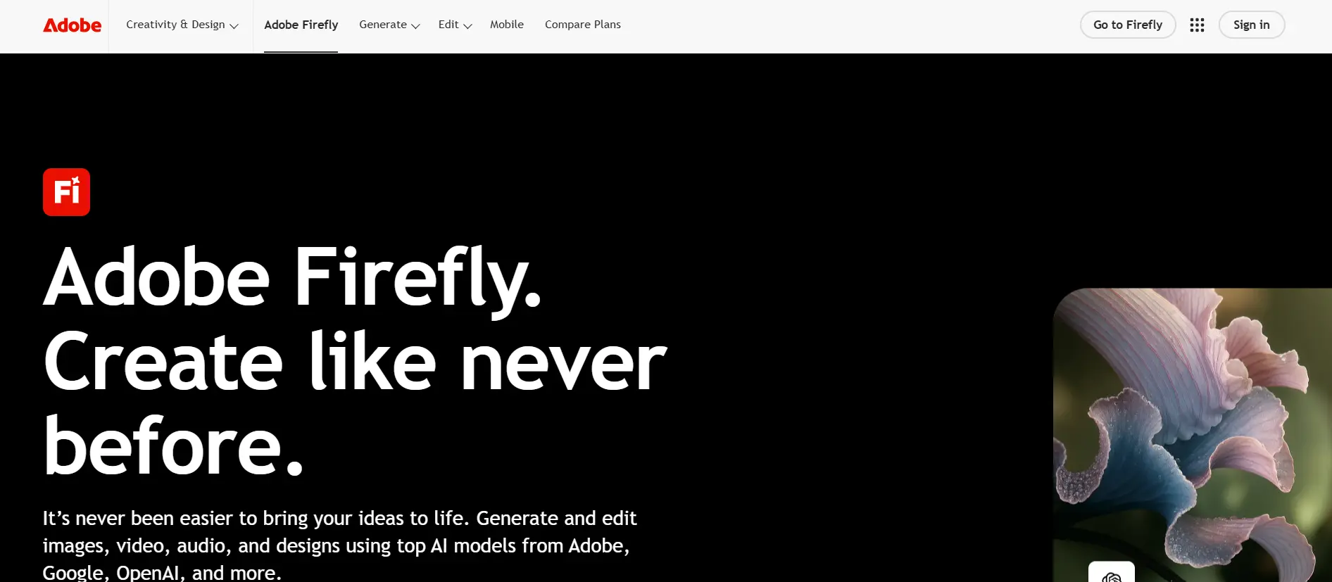 Adobe firely the top ai image generator tool