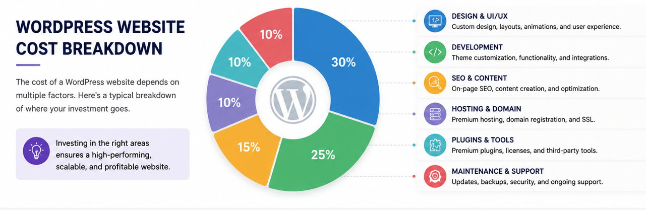 Breakdown of wordPress website cost in dubai